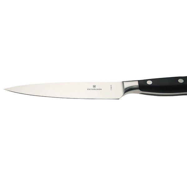 Victorinox Utility, Forged, 6" Straight, Spear Point, Wide Blade, Black