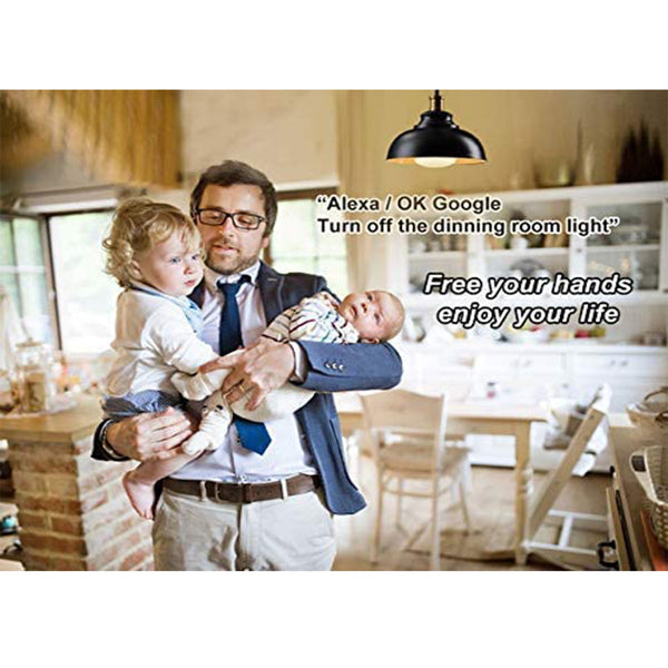 ANKEE Smart LED Light Bulb - No Hub Required WiFi Smart Bulb | E26 Dimmable 3000K Warm White, Compatible with Alexa and Google Assistant, Unique Group Design (9W Group(1+3 Bulbs))