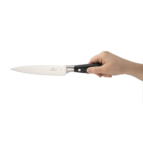 Victorinox Utility, Forged, 6" Straight, Spear Point, Wide Blade, Black