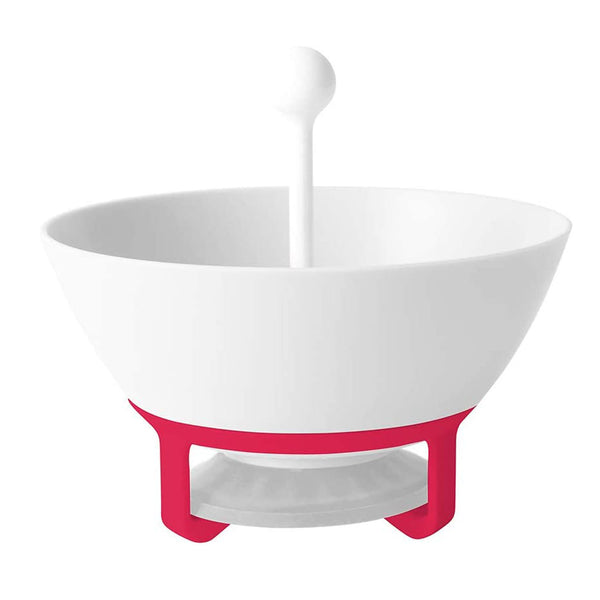 Chef'n Bramble Rinse and Carry Berry Basket, One Size, Backing White/Cherry