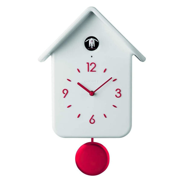 Guzzinchesi QQ CUCKOO CLOCK W/PENDULUM HOME White 15,35x9,76x9,76 inches.