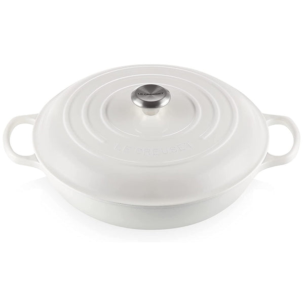 Le Creuset 5 qt.  Signature Braiser - White