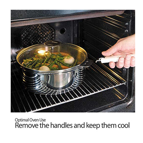 Cristel Casteline Saute Pan, 7 quart, Silver