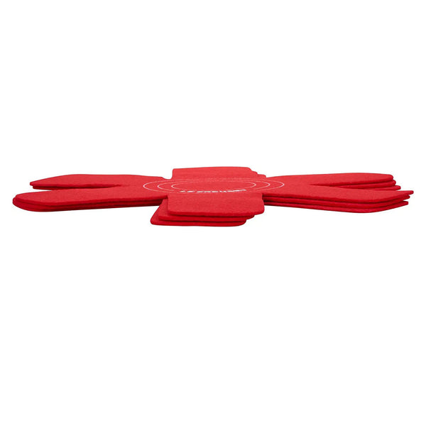Le Creuset Set of 3 - 15.75" diameter Set of 3 Felt Cookware Protectors - Cerise