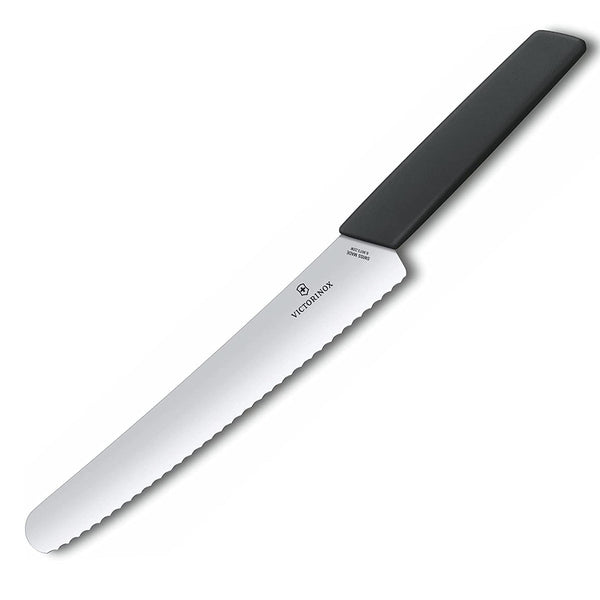 Victorinox Bread, Swiss Modern, 8.5", Serrated Blade, Black