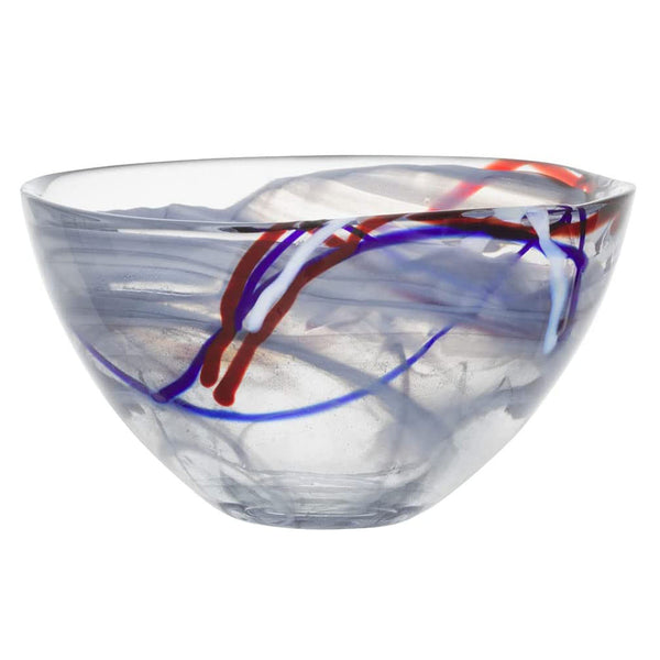 KOSTA BODA CONTRAST BOWL MEDIUM GREY