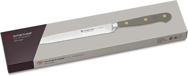 Wusthof Classic 5" Serrated Utility Knife - Velvet Oyster
