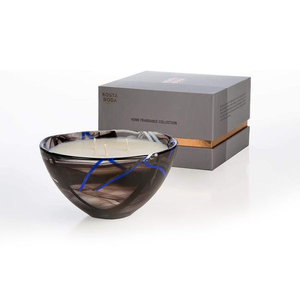 KOSTA BODA CONTRAST CANDLE BLK BLUSH PINK