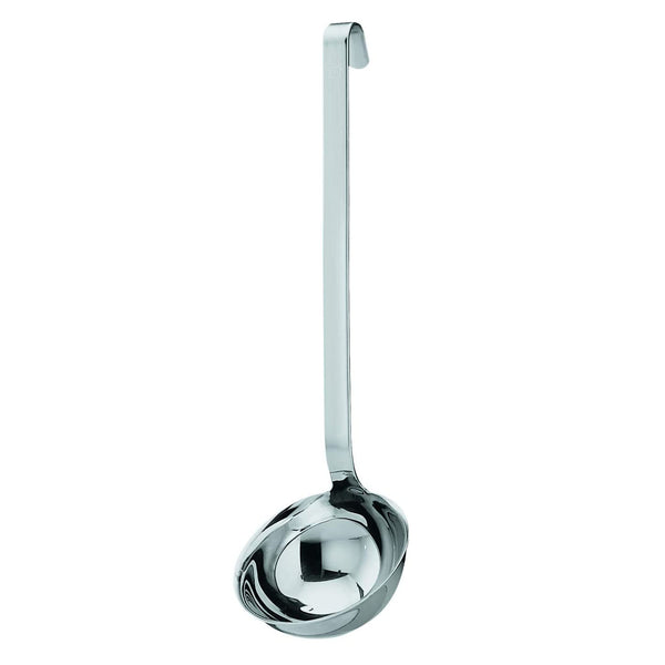 Rosle Stainless Steel Hooked Handle Ladle with Pouring Rim, 2.7-Ounce