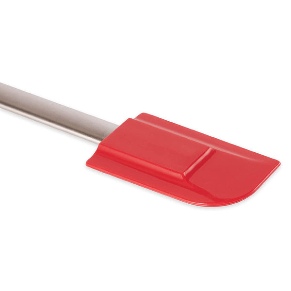 RSVP International Endurance Kitchen Tool Collection Silicone Spatula, Stainless Steel Handle, 10x2", Red