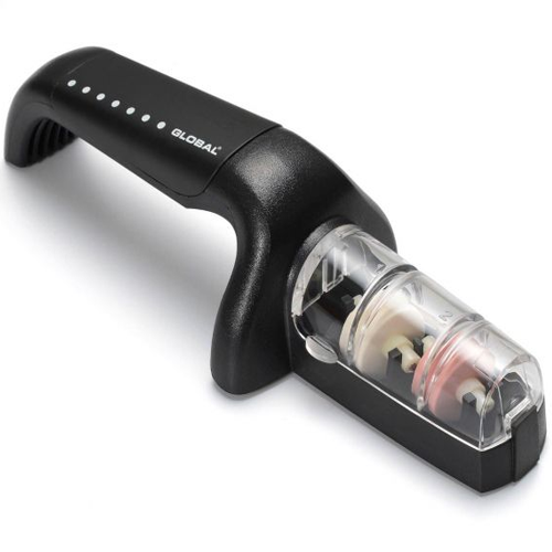GLOBAL KNIFE SHARPENER MINOSHARP 2-STAGE CERAMIC, BLACK