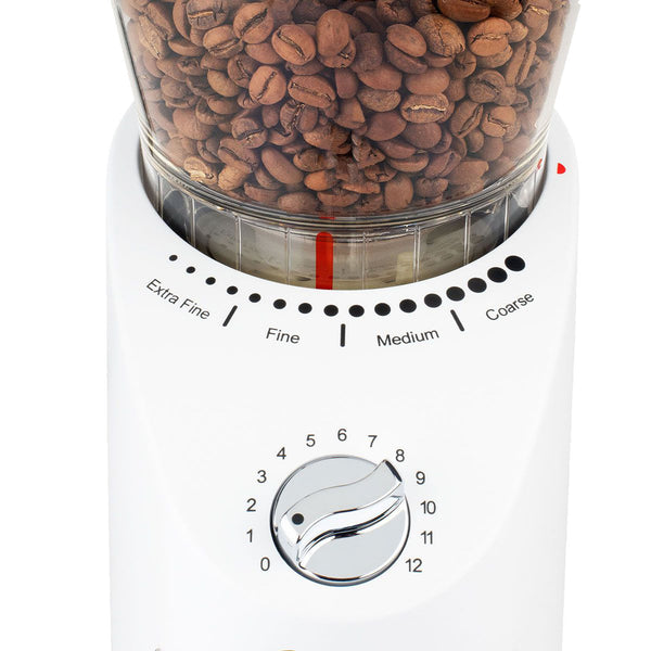 Capresso Infinity Plus Commercial Grade Burr Grinder - White