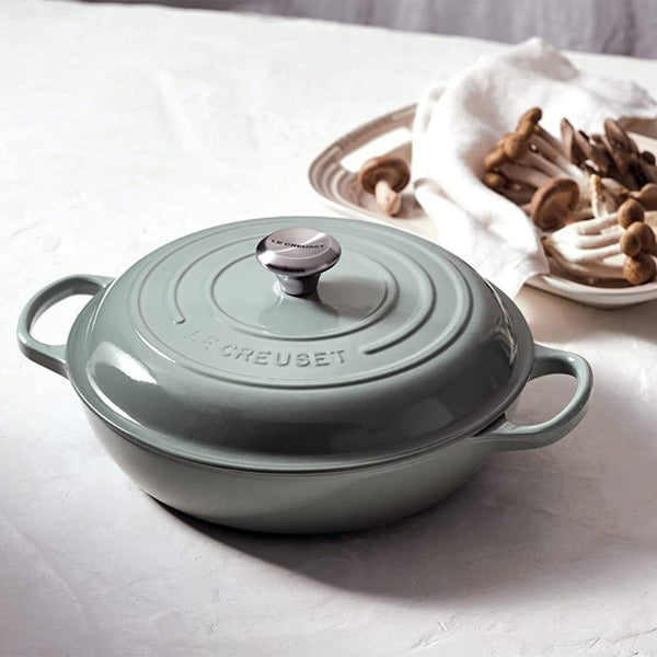 Le Creuset 3.5 qt. Signature Braiser - Sea Salt