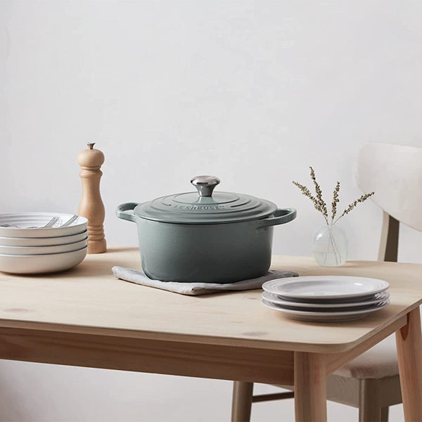 Le Creuset 5.5 qt. Signature Round Dutch Oven - Sea Salt