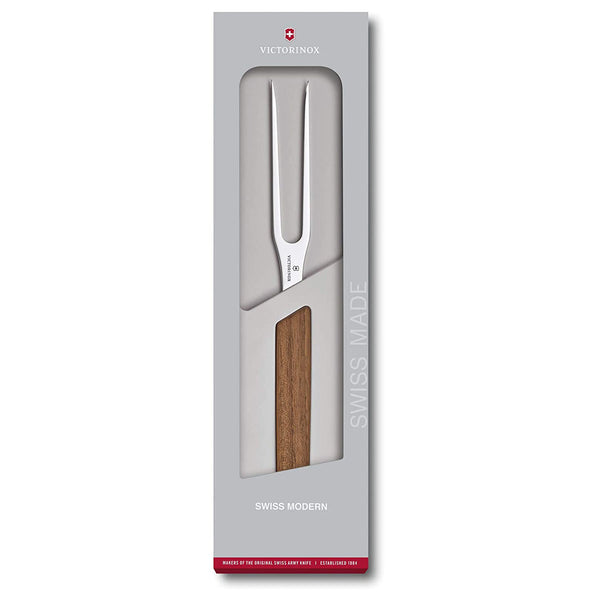 Victorinox Carving, Swiss Modern, 6" Carving Fork, Walnut