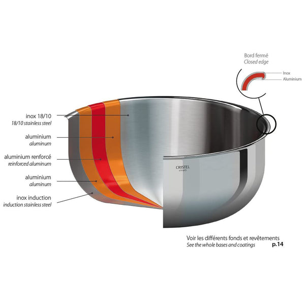Cristel Castel'Pro 10 Stainless Steel Stewing Pot