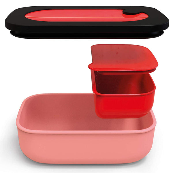 Guzzinchesi LUNCH BOX WITH CASE Red 2,76x7,87x7,87 inches.