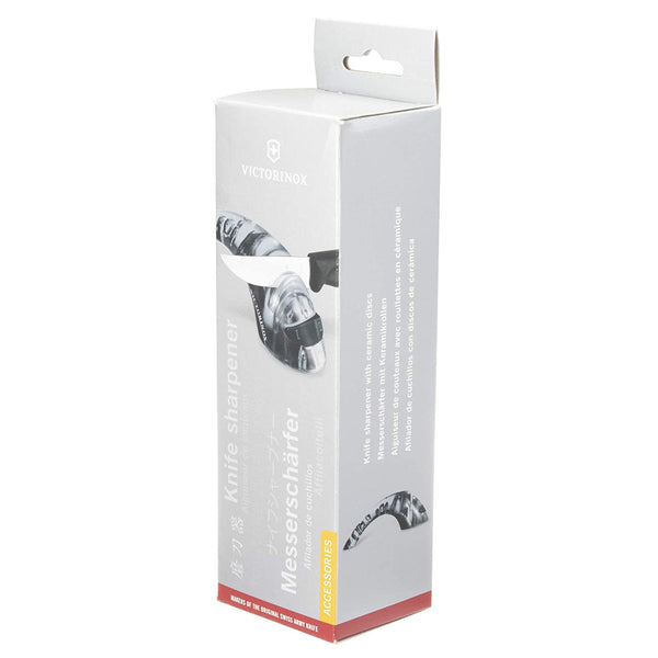 Victorinox Sharpeners, Knife Sharpener Handheld, Ceramic Roller , Black