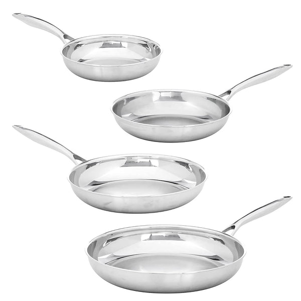 Black Cube 12.5-Inch Stainless Steel Cookware, Fry Pan