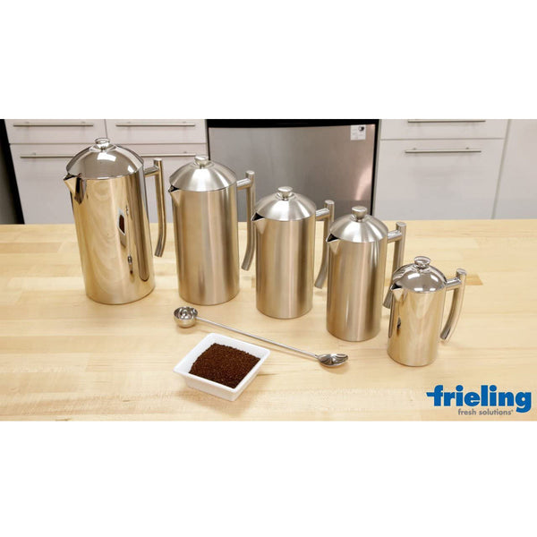 Frieling Double-Walled Stainless-Steel French Press Coffee Maker, Brushed, 17 Ounces