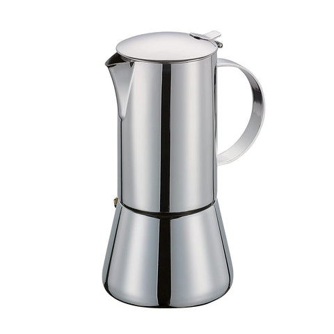 Cilio Aida 10 Cup Stovetop Espresso Maker, Polished Stainless