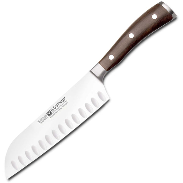 Wusthof Ikon 7" Santoku, Hollow Edge
