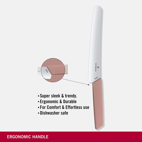 Victorinox Bread, Swiss Modern, 8.5" Blade, Apricot-Rose