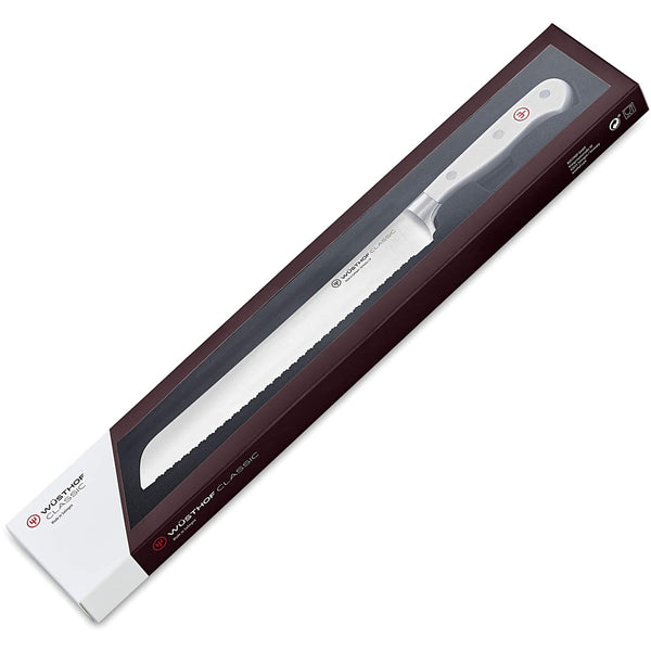 Wusthof Classic 9" Double Serrated Bread Knife - White