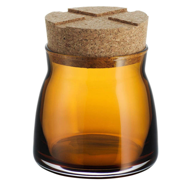 KOSTA BODA BRUK JAR WITH CORK AMBER SM