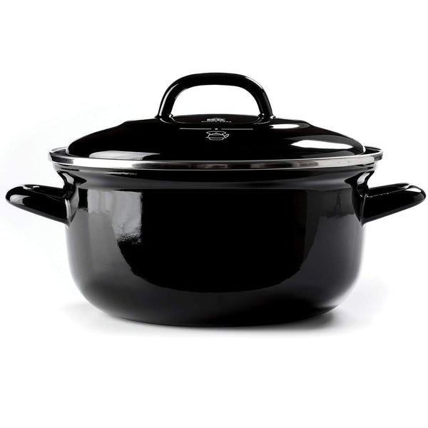 BK Indigo 22cm/3.3 Litre Round Casserole, Black