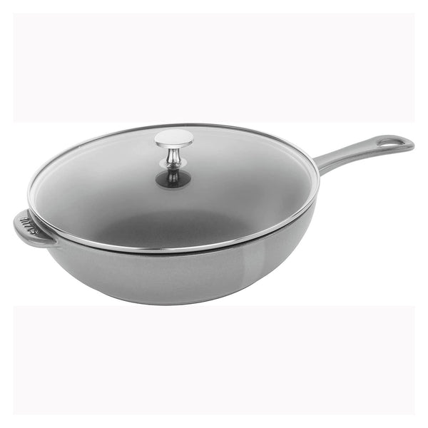 Staub Cast Iron 2.9-qt Daily Pan with Glass Lid - Graphite Grey