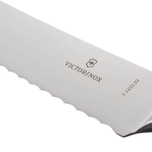 Victorinox Bread, Forged, 9" Curved, Serrated Blade, Black
