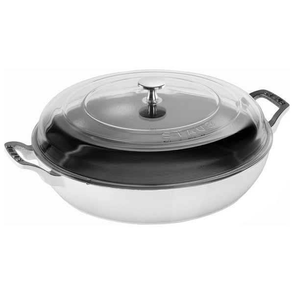 Staub Cast Iron Braiser, 3.5qt, White