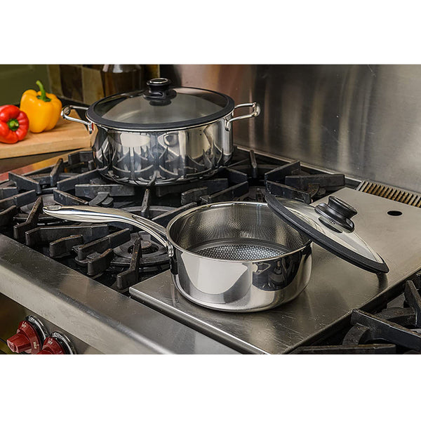 Black Cube Hybrid Quick Release 7 Piece Set, Stainless/Nonstick Cookware