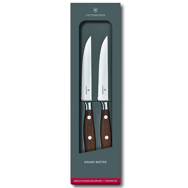Victorinox Sets, Forged, 2-Piece Steak Set (4¾" Serrated, Spear Point), Wood
