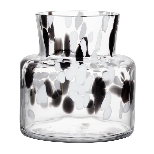 KOSTA BODA BJORK VASE BLACK WHITE SMALL