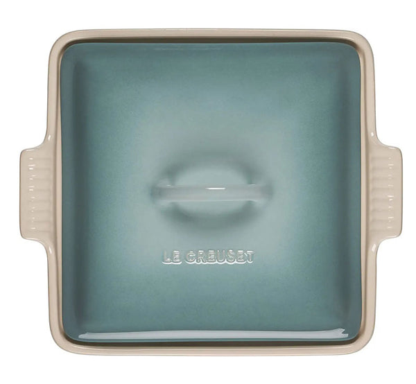 Le Creuset 2.5 qt. (9") Heritage Covered Square Casserole - Sea Salt