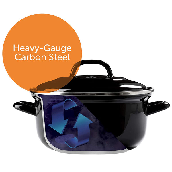 BK Cookware BV Dutch Oven 2.5QT, Black