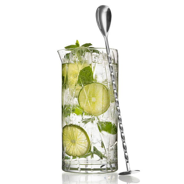 Orrefors City Mixing Glass with bar Spoon, Clear