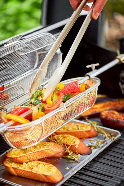 Rosle 43 x 15 x 13 cm Basket for Rotisserie, Stainless Steel