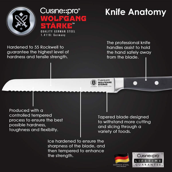 CUISINE PRO WOLFGANG STARKE BREAD KNIFE 20CM