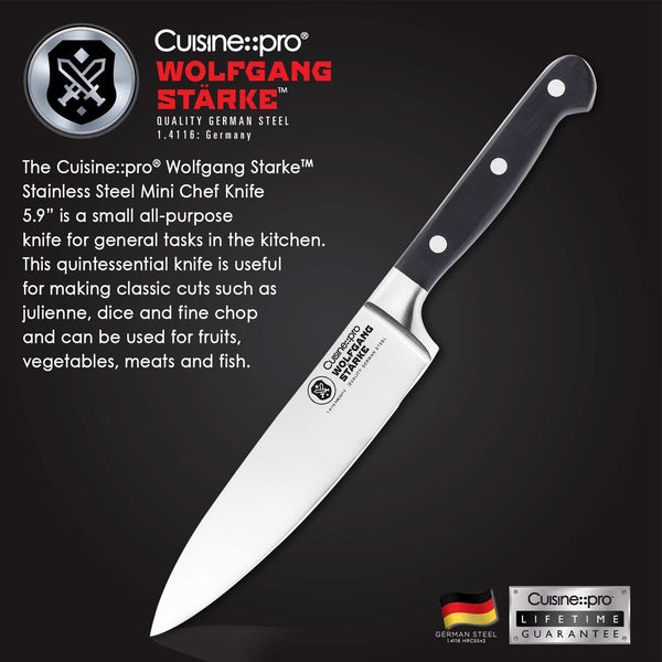 CUISINE PRO WOLFGANG STARKE MINI CHEFS KNIFE 15CM