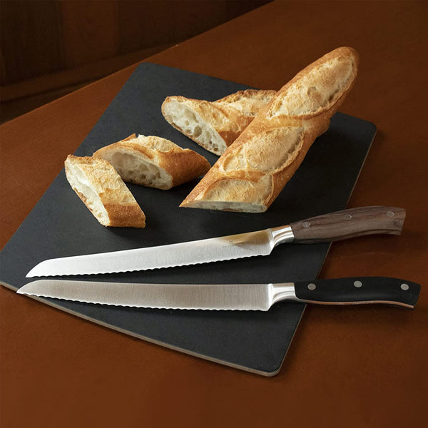 Victorinox Bread, Forged, 9" Curved, Serrated Blade, Black