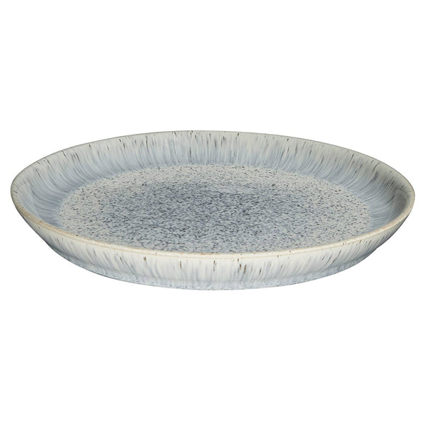 Denby Halo 4-piece Speckle Coupe Dinner Plate Set, Light Blue