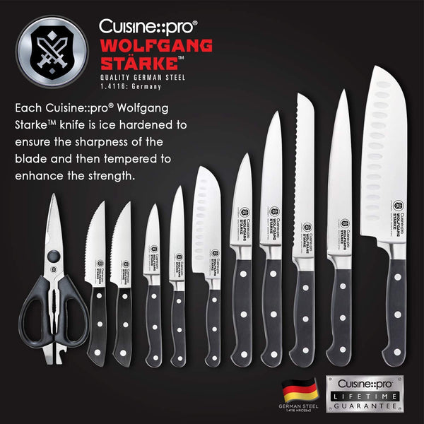 CUISINE PRO WOLFGANG STARKE KUTCHIN KNIFE BLOCK 11PC