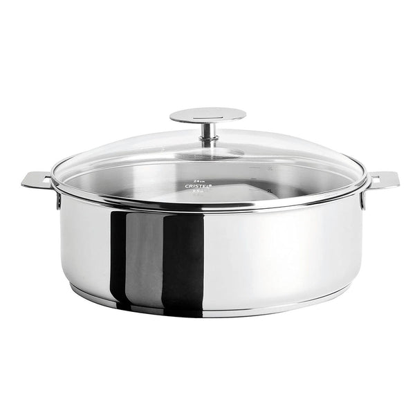 Cristel Casteline Saute Pan, 7 quart, Silver