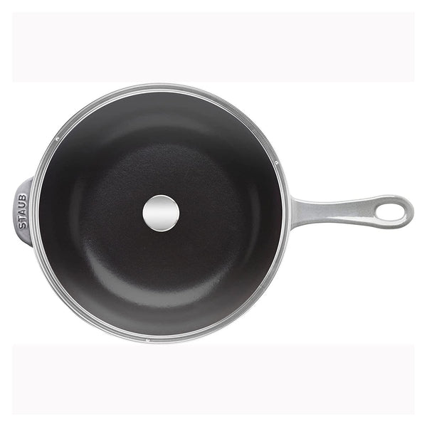 Staub Cast Iron 2.9-qt Daily Pan with Glass Lid - Graphite Grey