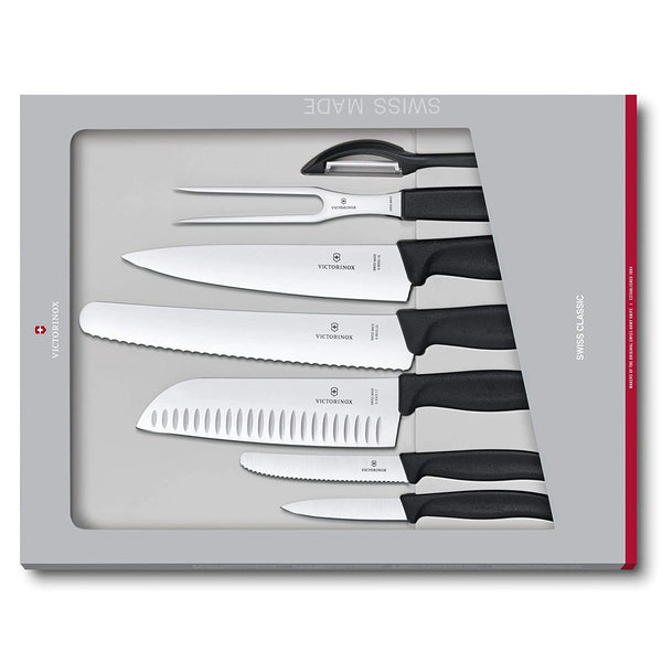 Victorinox Sets, Swiss Classic, 7-Piece Kitchen Set, Black