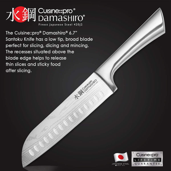 CUISINE PRO DAMASHIRO SANTOKU KNIFE 17CM