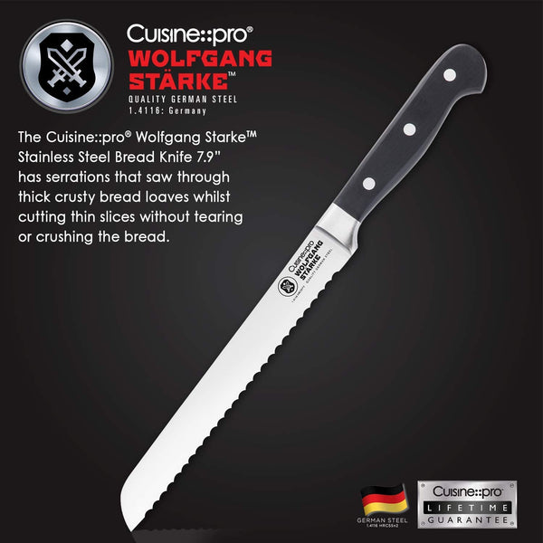 CUISINE PRO WOLFGANG STARKE BREAD KNIFE 20CM